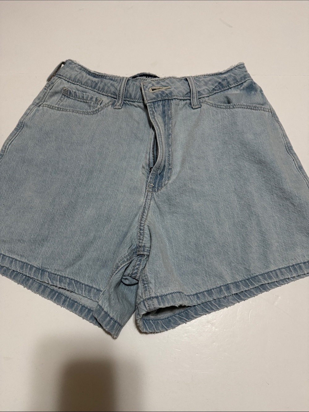 Hollister Light Blue Washed Denim Shorts